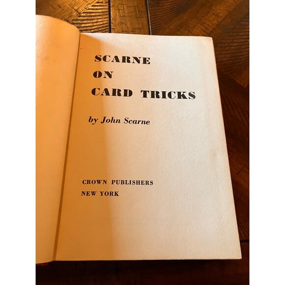 On Card Tricks John Scarne, 1950, No Dust Jacket, Red, Hardcover, Collectible - Picture 2 of 6